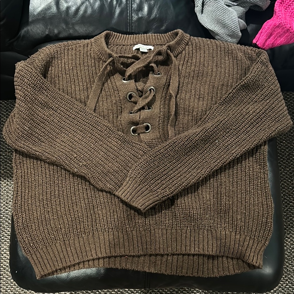 American Eagle Outfitters Chocolate Knit Sweater